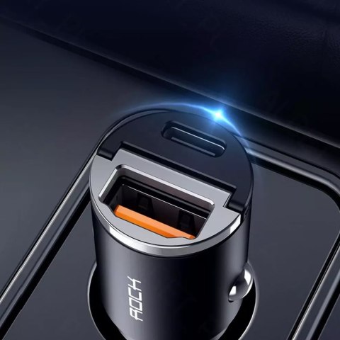 ROCK H15 Ładowarka samochodowa USB-A USB-C PD 30W