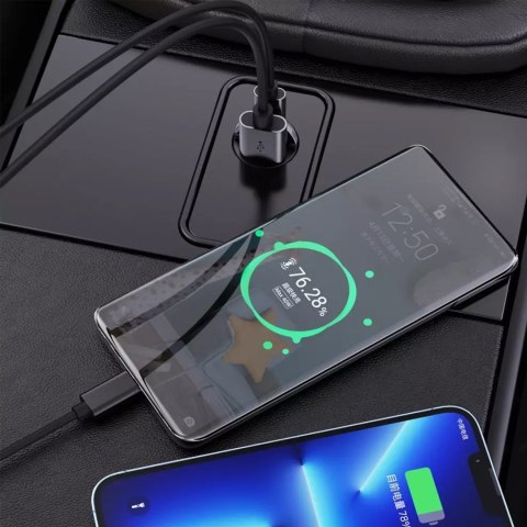 ROCK H15 Ładowarka samochodowa USB-A USB-C PD 30W