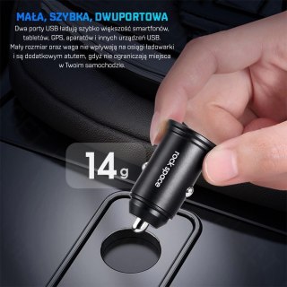 ROCK SPACE C304 Ładowarka samochodowa 2x USB 24W
