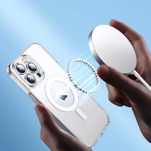 Joyroom 14D Magnetic Case magnetyczne etui do iPhone 14 Pro Max kompatybilne z MagSafe przezroczysty (JR-14D8)