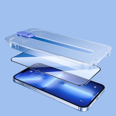 Joyroom Knight szkło do iPhone 14 Pro z zestawem montażowym przezroczysty (JR-H10)