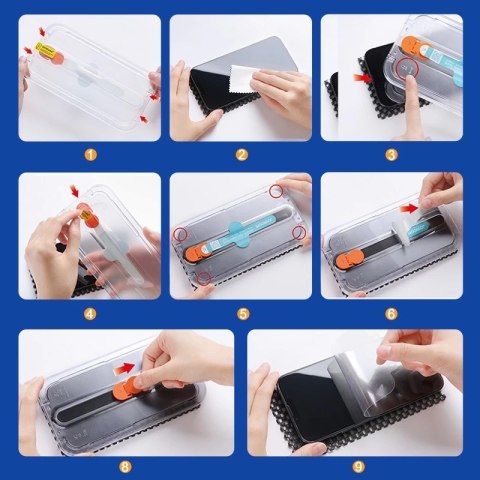 Joyroom szkło hartowane z zestawem montażowym do iPhone 12 i 12 Pro 6,1" przezroczysty (JR-PF930)