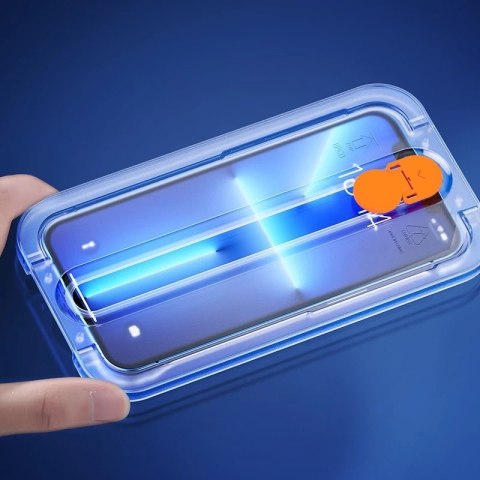 Joyroom szkło hartowane z zestawem montażowym do iPhone 13 i 13 Pro 6,1" 2 sztuki przezroczysty (JR-PF936)