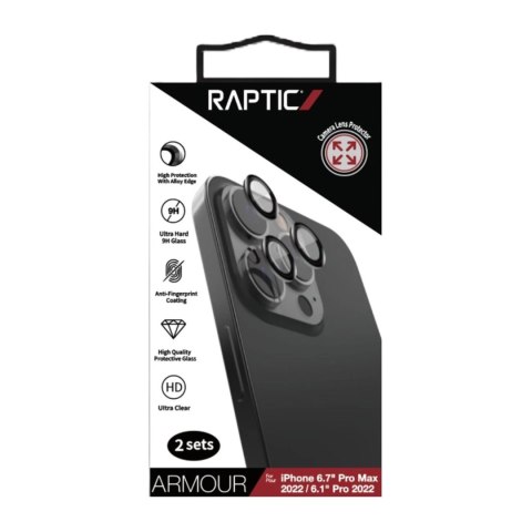 Raptic X-Doria Armour Camera Glass szkło hartowane iPhone 14 Pro / 14 Pro Max na tylny aparat