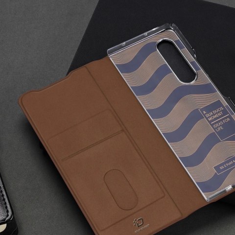 Dux Ducis Bril etui Samsung Galaxy Z Fold4 z klapką portfel podstawka brązowy