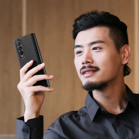 Dux Ducis Bril etui Samsung Galaxy Z Fold4 z klapką portfel podstawka brązowy