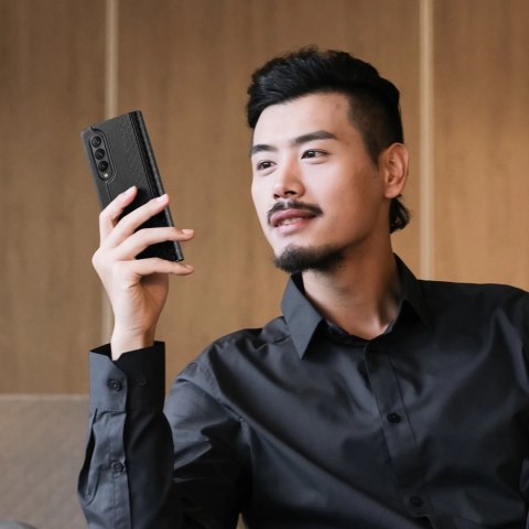 Dux Ducis Bril etui Samsung Galaxy Z Fold4 z klapką portfel podstawka czarny