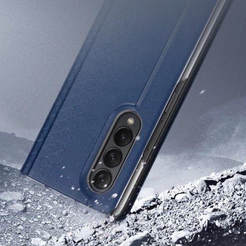 Dux Ducis Bril etui Samsung Galaxy Z Fold4 z klapką portfel podstawka niebieski