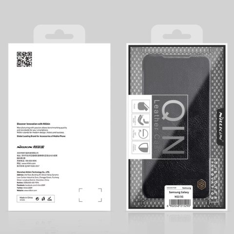 Nillkin Qin skórzana kabura etui Samsung Galaxy M33 5G czarny