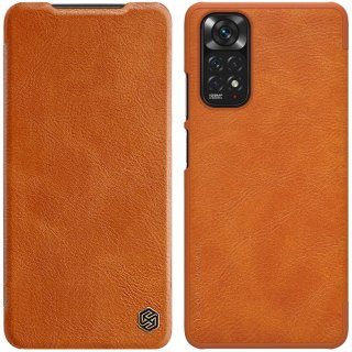 Nillkin Qin skórzana kabura etui Xiaomi Redmi Note 11S / Note 11 brązowy