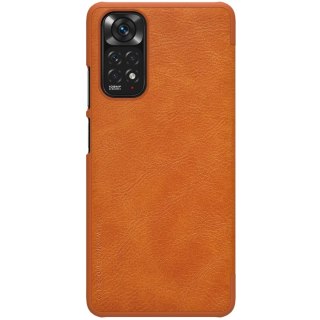 Nillkin Qin skórzana kabura etui Xiaomi Redmi Note 11S / Note 11 brązowy