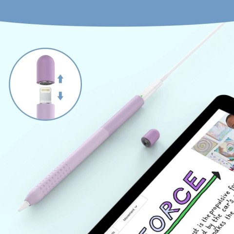 Stoyobe Colorful Sleeve etui do Apple Pencil 1 pokrowiec nakładka obudowa na rysik fioletowy
