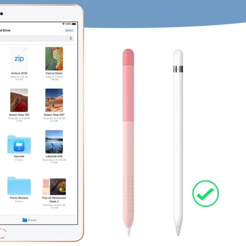Stoyobe Colorful Sleeve etui do Apple Pencil 1 pokrowiec nakładka obudowa na rysik różowy