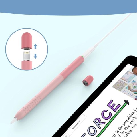 Stoyobe Colorful Sleeve etui do Apple Pencil 1 pokrowiec nakładka obudowa na rysik różowy
