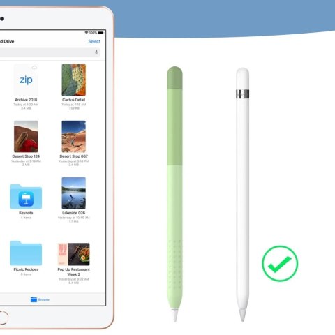 Stoyobe Colorful Sleeve etui do Apple Pencil 1 pokrowiec nakładka obudowa na rysik zielony