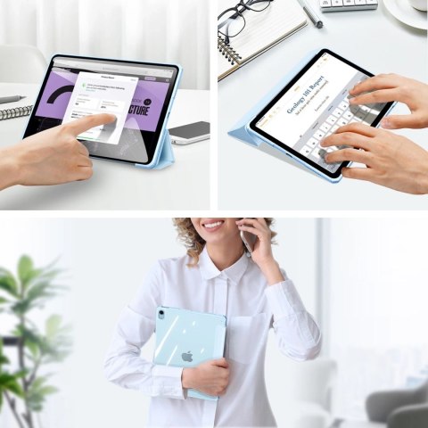 Dux Ducis Copa etui do iPad Air 10.9" 11" 4/5/6 pokrowiec smart cover z podstawką niebieski
