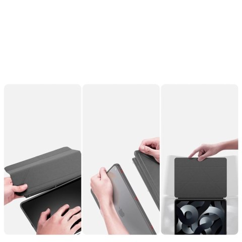 Dux Ducis Magi etui do iPad Air 10.9" 11" 4/5/6 pokrowiec smart cover z podstawką i schowkiem na Apple Pencil szary