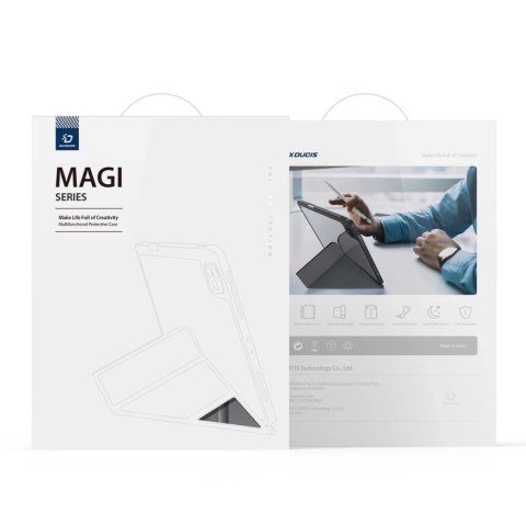 Dux Ducis Magi etui do iPad Air 10.9" 11" 4/5/6 pokrowiec smart cover z podstawką i schowkiem na Apple Pencil szary
