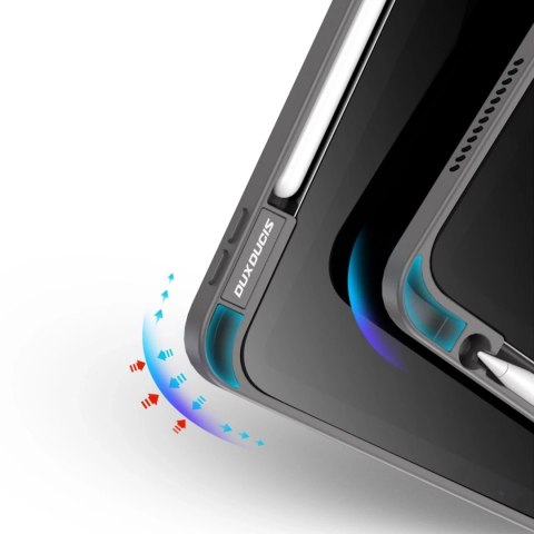 Dux Ducis Magi etui do iPad Air 10.9" 11" 4/5/6 pokrowiec smart cover z podstawką i schowkiem na Apple Pencil szary