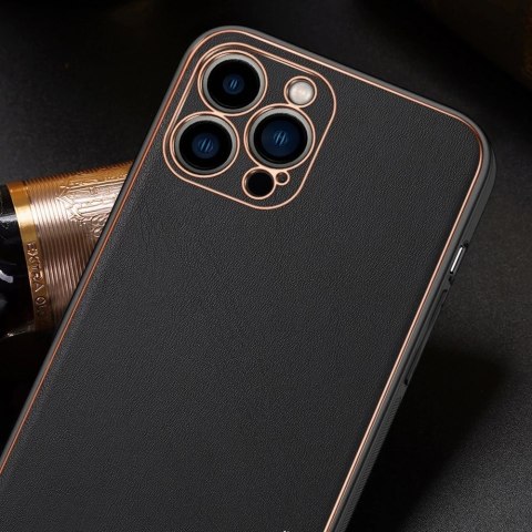 Dux Ducis Yolo eleganckie etui pokrowiec ze skóry ekologicznej iPhone 13 Pro Max pomarańczowy
