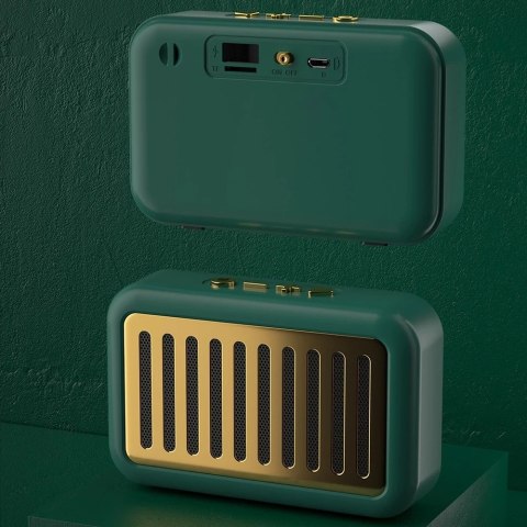 Dudao Y13s retro przenośny głośnik bezprzewodowy Bluetooth 5.0 zielony (Y13s-green)