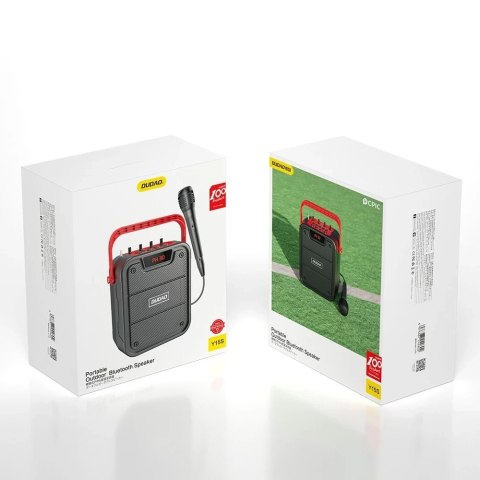 Dudao głośnik bezprzewodowy Bluetooth 5.0 10W 4800mAh mikrofon zestaw do karaoke czarny (Y15s-black)