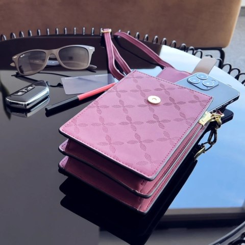 Fancy Bag Case ręcznie robione etui wysokiej jakości torba torebka na smartfon z paskiem na ramię portfel brązowy (model 2)