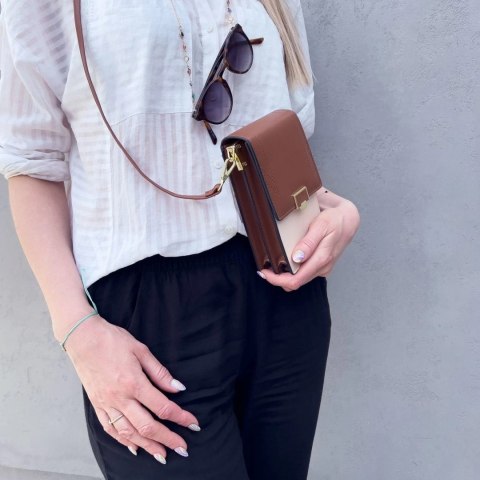 Fancy Bag Case ręcznie robione etui wysokiej jakości torba torebka na smartfon z paskiem na ramię portfel jasnoniebieski (model 