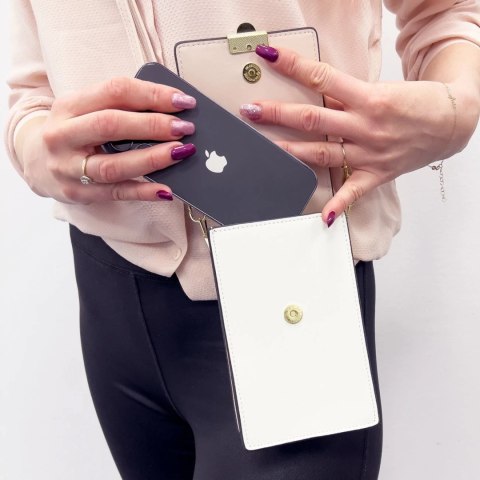 Fancy Bag Case ręcznie robione etui wysokiej jakości torba torebka na smartfon z paskiem na ramię portfel złoty (model 2)