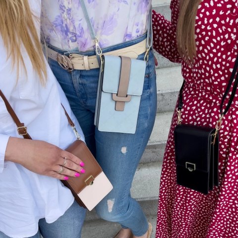 Fancy Bag Case ręcznie robione etui wysokiej jakości torba torebka na smartfon z paskiem na ramię portfel złoty (model 2)