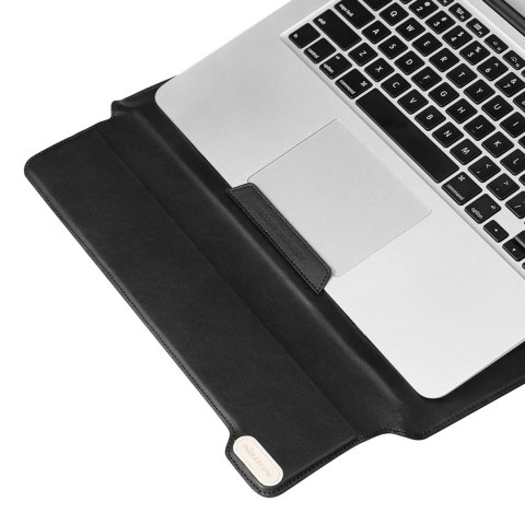 Nillkin 2w1 pokrowiec na MacBooka 14'' etui torba na laptopa podstawka czarno-biały