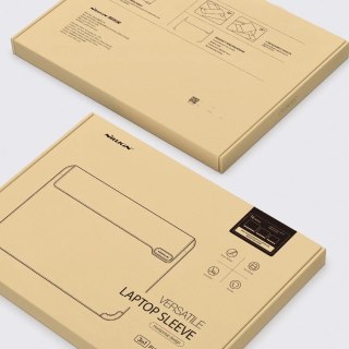 Nillkin 2w1 pokrowiec na MacBooka 14'' etui torba na laptopa podstawka czarny