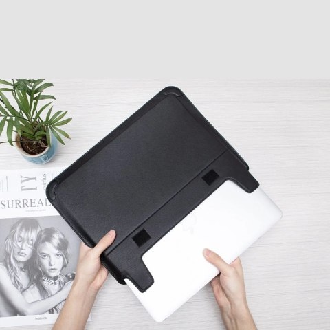 Nillkin 2w1 pokrowiec na MacBooka 16'' etui torba na laptopa podstawka szary