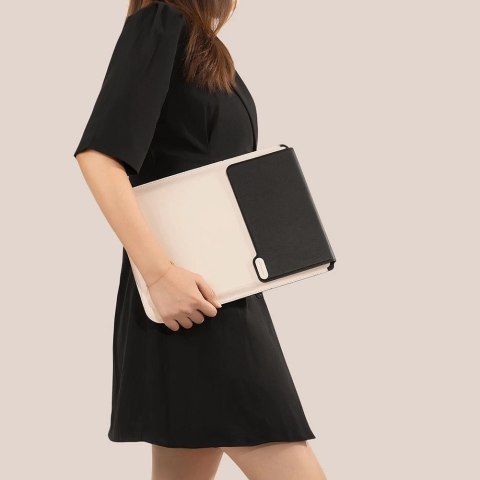 Nillkin 3w1 pokrowiec na MacBooka 14'' etui torba na laptopa podstawka podkładka pod mysz czarno-biały