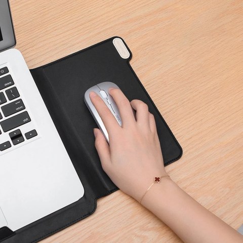 Nillkin 3w1 pokrowiec na MacBooka 14'' etui torba na laptopa podstawka podkładka pod mysz czarno-biały