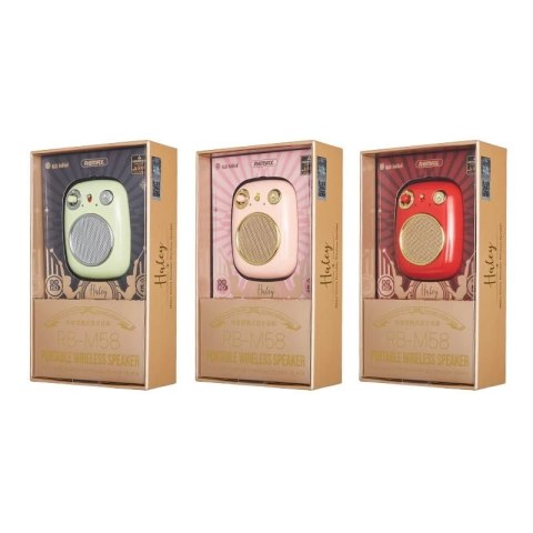 Remax Haley Series bezprzewodowy głośnik bluetooth 5.1 200mAh różowy (RB-M58)