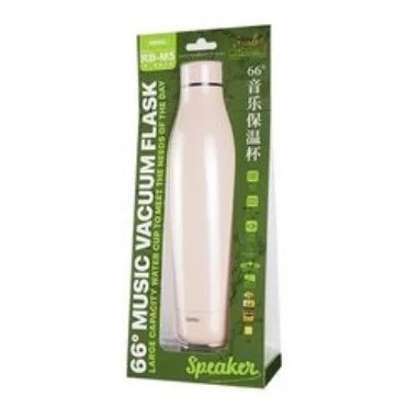 Remax bezprzewodowy głośnik bluetooth 5.0 z termosem kubkiem termicznym 500ml różowy (RB-M5)
