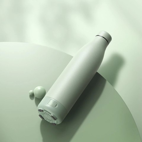 Remax bezprzewodowy głośnik bluetooth 5.0 z termosem kubkiem termicznym 500ml zielony (RB-M5)