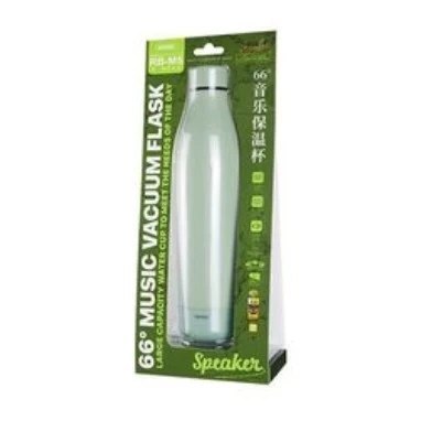 Remax bezprzewodowy głośnik bluetooth 5.0 z termosem kubkiem termicznym 500ml zielony (RB-M5)