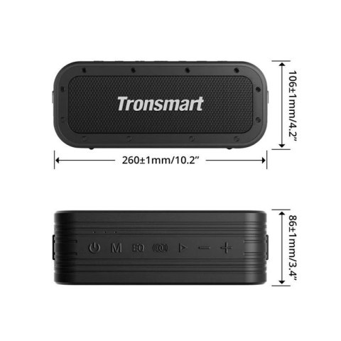 Tronsmart Force X wodoodporny bezprzewodowy głośnik Bluetooth 60W czarny