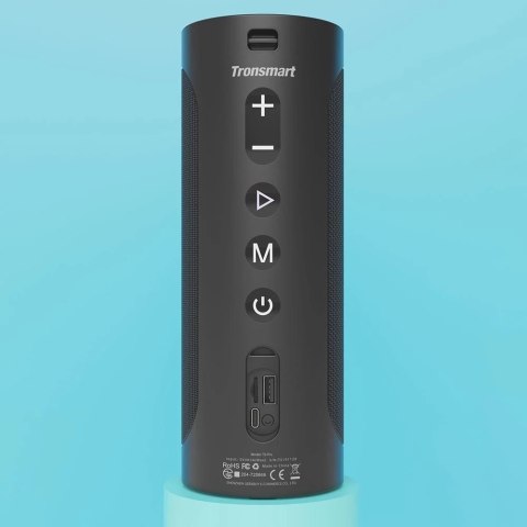 Tronsmart T6 Pro przenośny bezprzewodowy głośnik Bluetooth 5.0 45W podświetlenie LED czarny (448105)