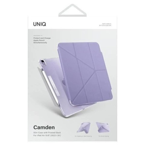 UNIQ etui Camden iPad Air 10.9" 11" 4/5/6 lawendowy/lavender Antimicrobial