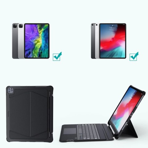 Choetech Keyboard Case etui pokrowiec do iPad Pro 12.9 2020 / 2021 / 2022 / iPad Air 13 2024 bezprzewodowa klawiatura Bluetooth 