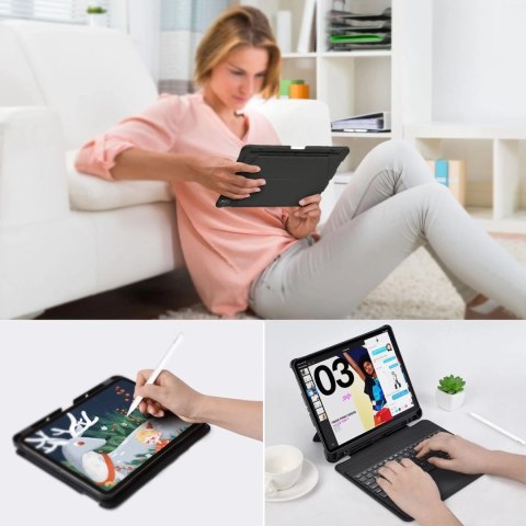 Choetech Keyboard Case etui pokrowiec do iPad Pro 12.9 2020 / 2021 / 2022 / iPad Air 13 2024 bezprzewodowa klawiatura Bluetooth 