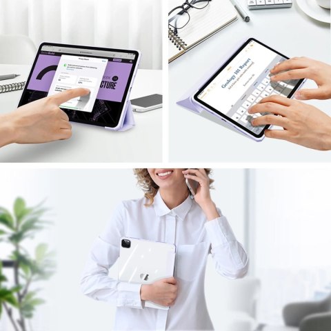 Dux Ducis Copa etui do iPad Pro 11'' 2020 / iPad Pro 11'' 2018 / iPad Pro 11'' 2021 pokrowiec smart cover z podstawką fioletowy