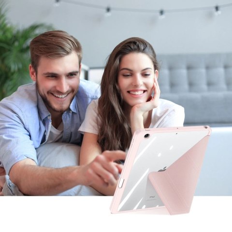 Dux Ducis Magi etui do iPad 10.2'' 2021 / 2020 / 2019 pokrowiec smart cover z podstawką i schowkiem na Apple Pencil różowy
