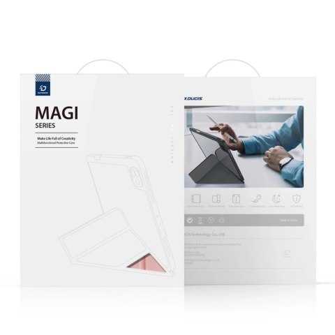 Dux Ducis Magi etui do iPad 10.2'' 2021 / 2020 / 2019 pokrowiec smart cover z podstawką i schowkiem na Apple Pencil różowy