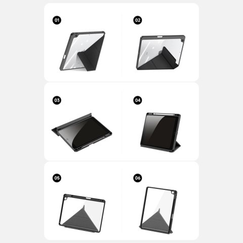 Dux Ducis Magi etui do iPad 10.2'' 2021 / 2020 / 2019 pokrowiec smart cover z podstawką i schowkiem na Apple Pencil różowy