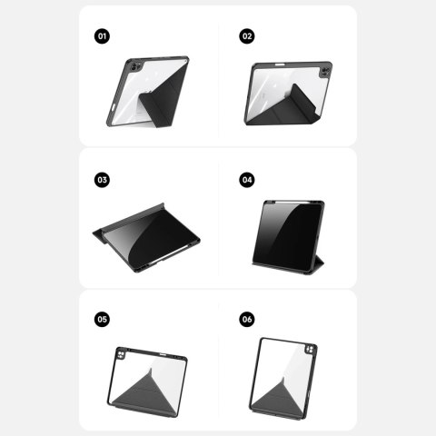 Dux Ducis Magi etui do iPad Pro 12.9 2020 / 2021 / 2022 / iPad Air 13 2024 pokrowiec smart cover z podstawką i schowkiem na Appl