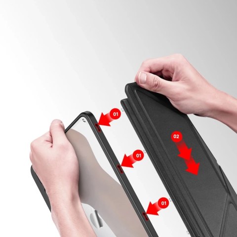 Dux Ducis Magi etui do iPad Pro 12.9 2020 / 2021 / 2022 / iPad Air 13 2024 pokrowiec smart cover z podstawką i schowkiem na Appl